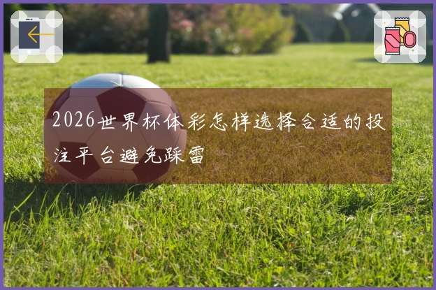 2026世界杯体彩怎样选择合适的投注平台避免踩雷